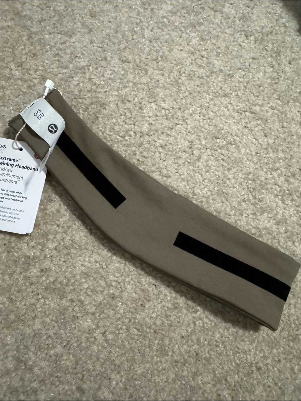 Lululemon Womens Luxtreme Training Headband Fawn Brown Workout Gym NWT